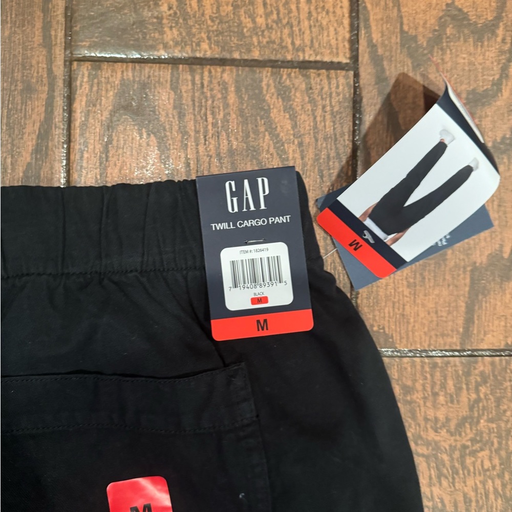 GAP Black Twill Cargo Jogger Pants